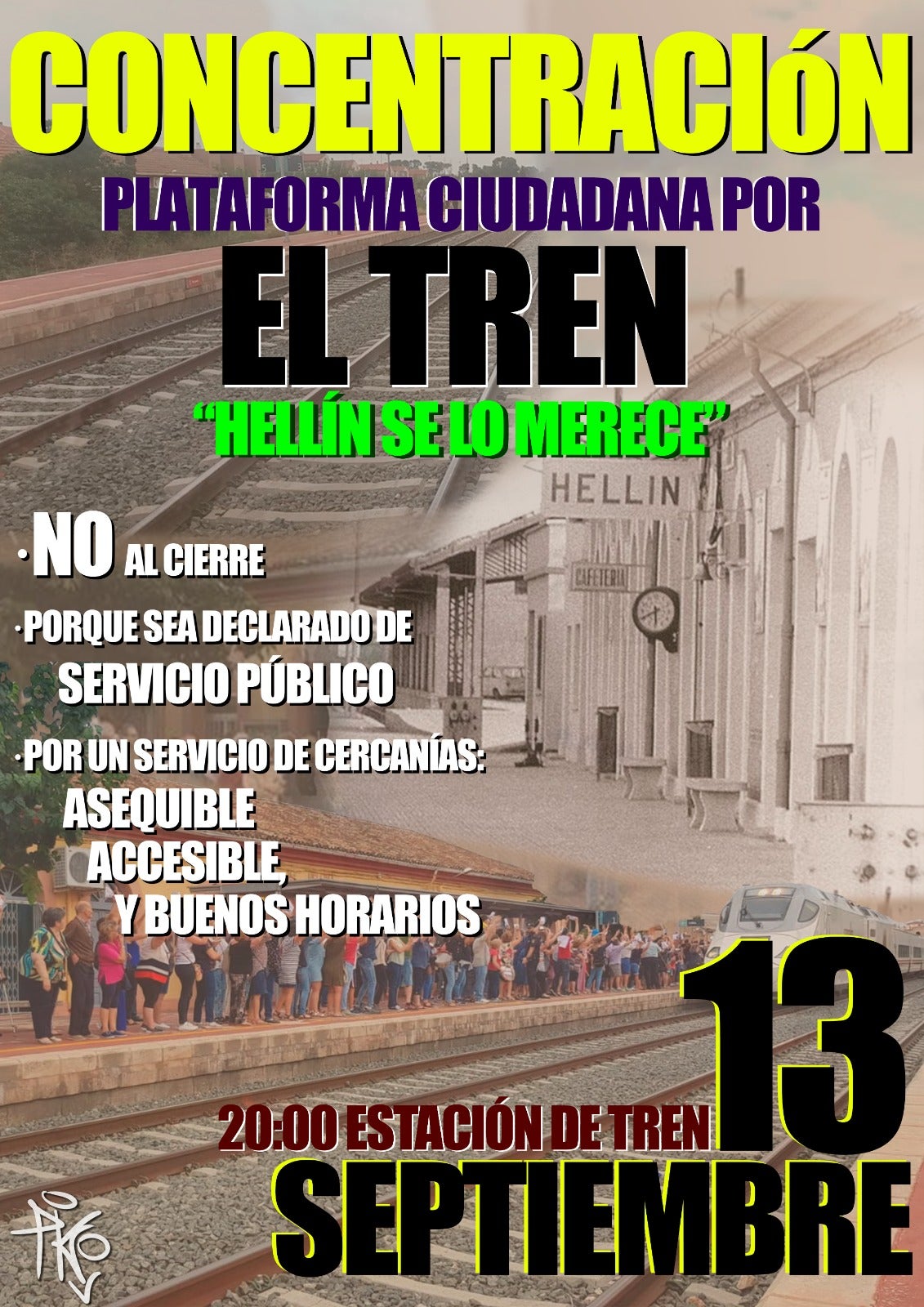 Nueva concentración en defensa del tren Cartagena-Chinchilla Nueva concentración en defensa del tren Cartagena-Chinchilla
