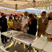 José María García Urbano en el puesto de mando avanzado José María García Urbano en el puesto de mando avanzado