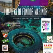 Cartel de la limpieza de fondos marinos