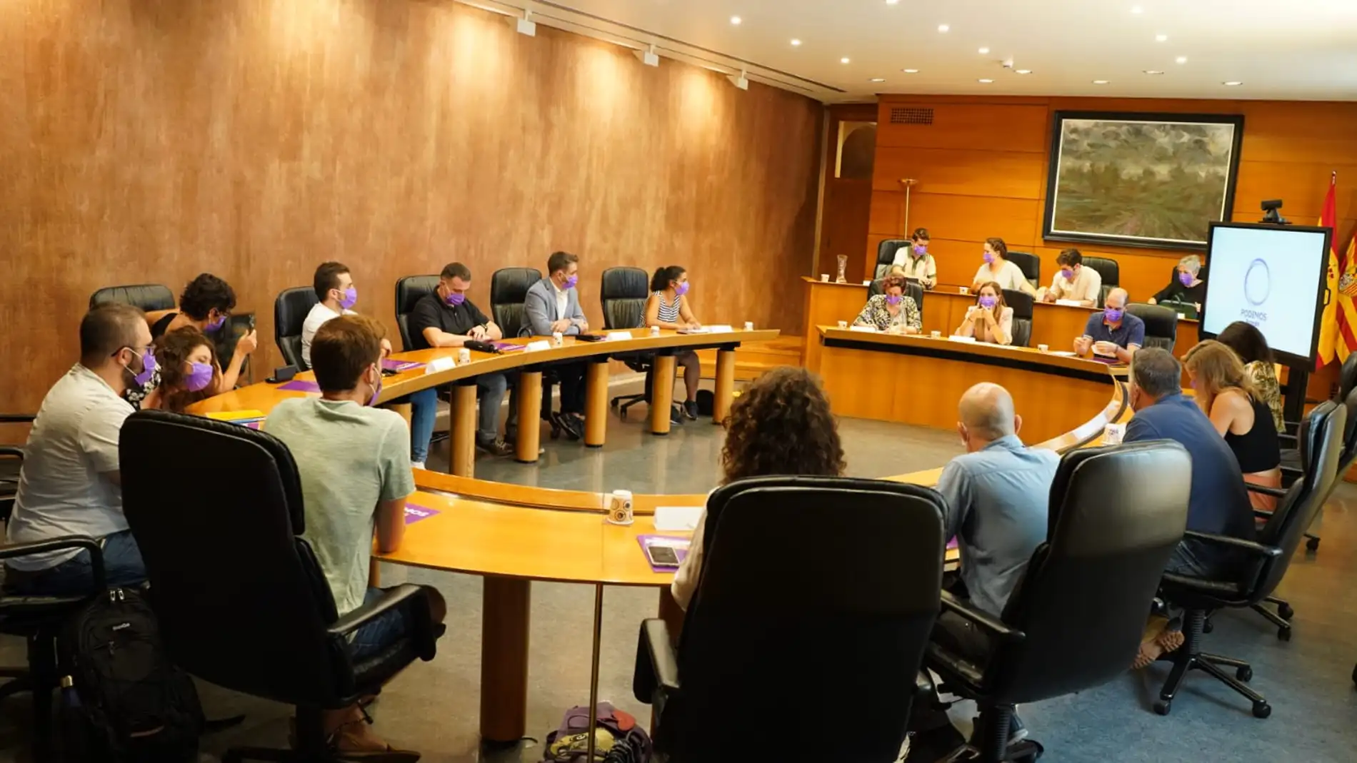 Reunión del grupo parlamentario de Podemos