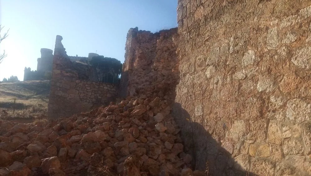 Parte de la muralla derrumbada, en una imagen de archivo de 2020