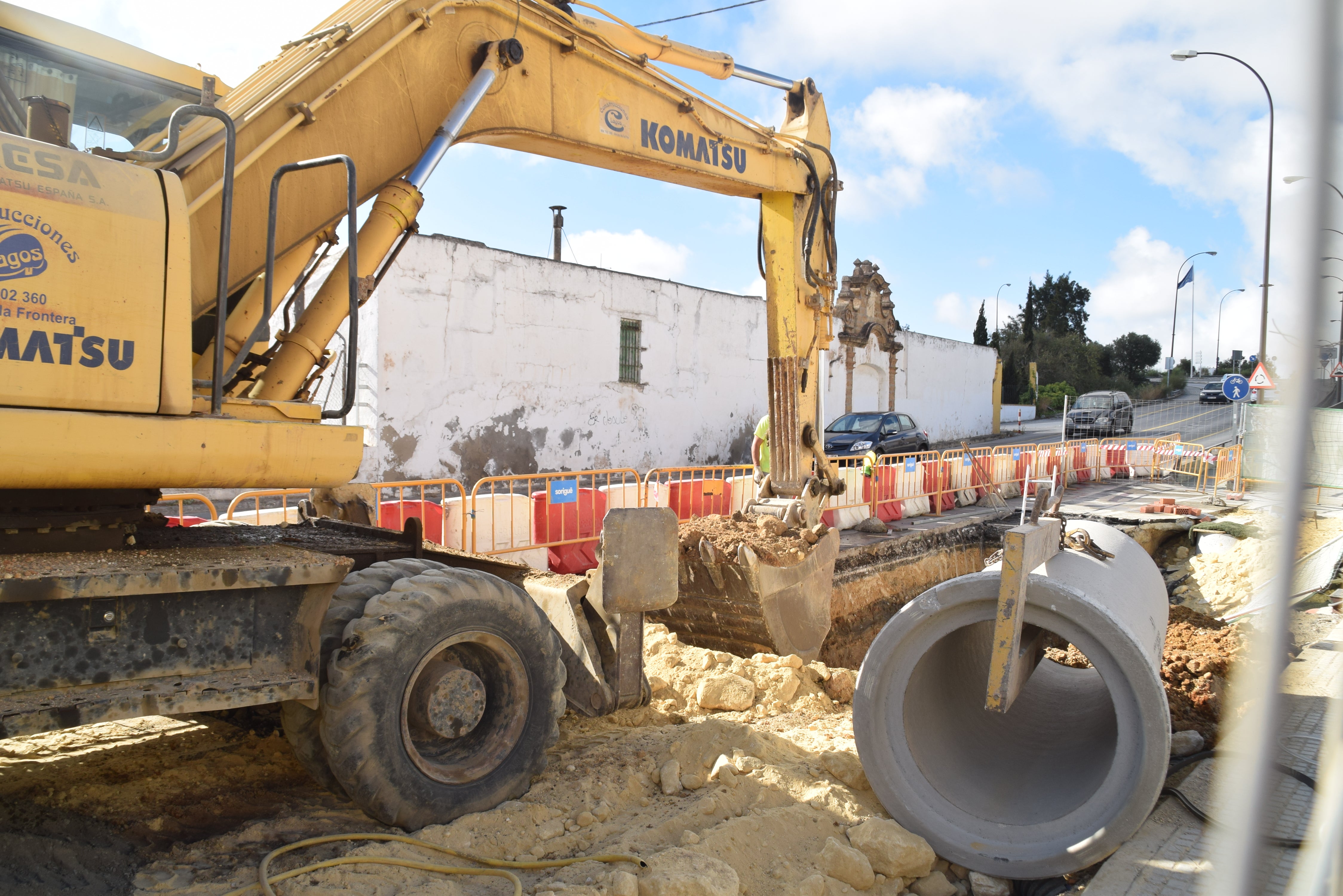 Las obras de la red de aguas de Bazán, al 30% de su ejecución en la primera fase Las obras de la red de aguas de Bazán, al 30% de su ejecución en la primera fase