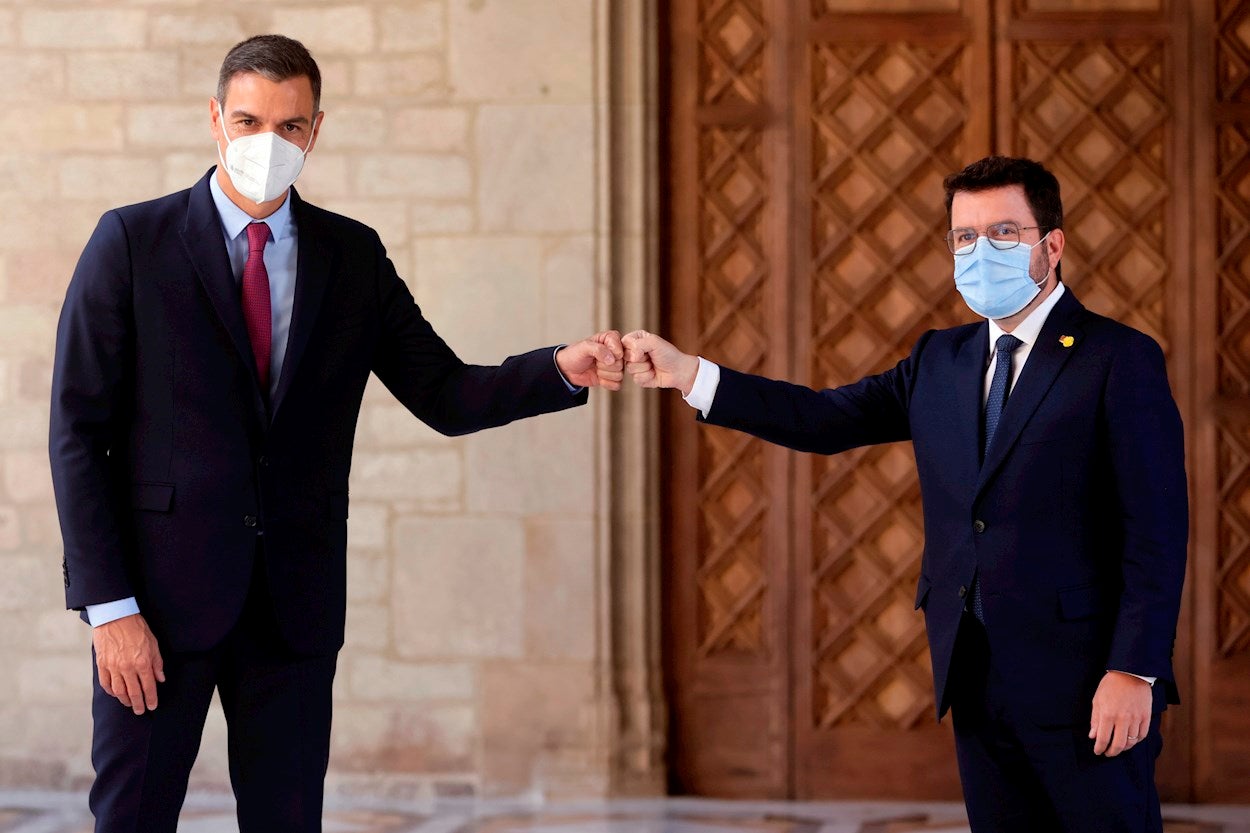 Pere Aragonès insiste en que el referéndum y la amnistía "son la solución" Pere Aragonès insiste en que el referéndum y la amnistía "son la solución"