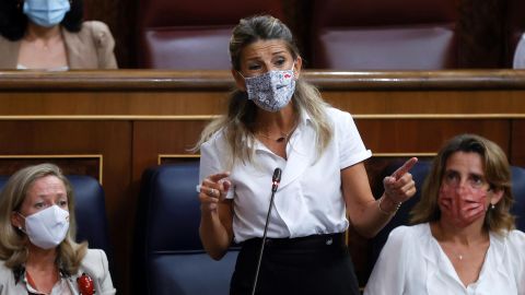 La vicepresidenta segunda y ministra de Trabajo y Econom&iacute;a Social, Yolanda D&iacute;az