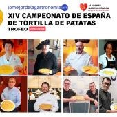 XIV Campeonato de España de Tortilla de Patatas 10 chefs competirán por elaborar la mejor tortilla en Alicante Gastronómica 2021   