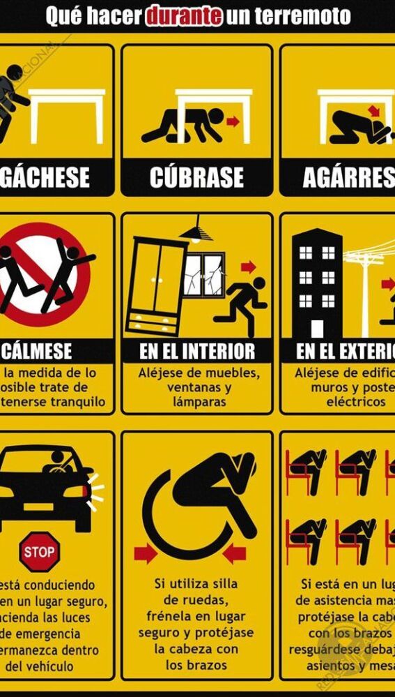 ¿Qué hacer durante un terremoto?