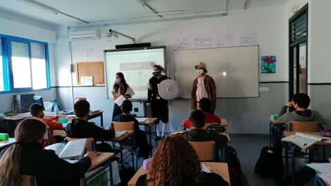 Un aula del IES Castillo de Luna en Rota