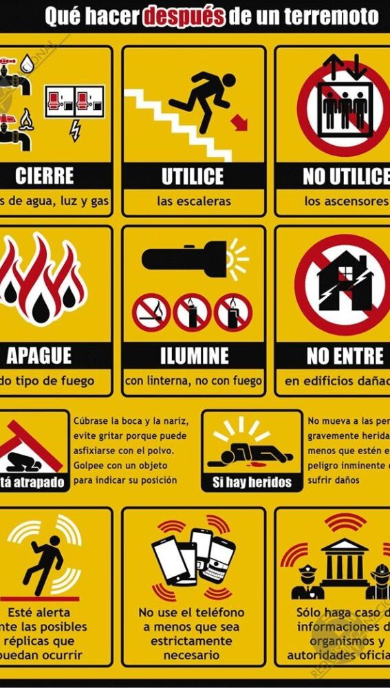 ¿Qué hacer después de un terremoto?