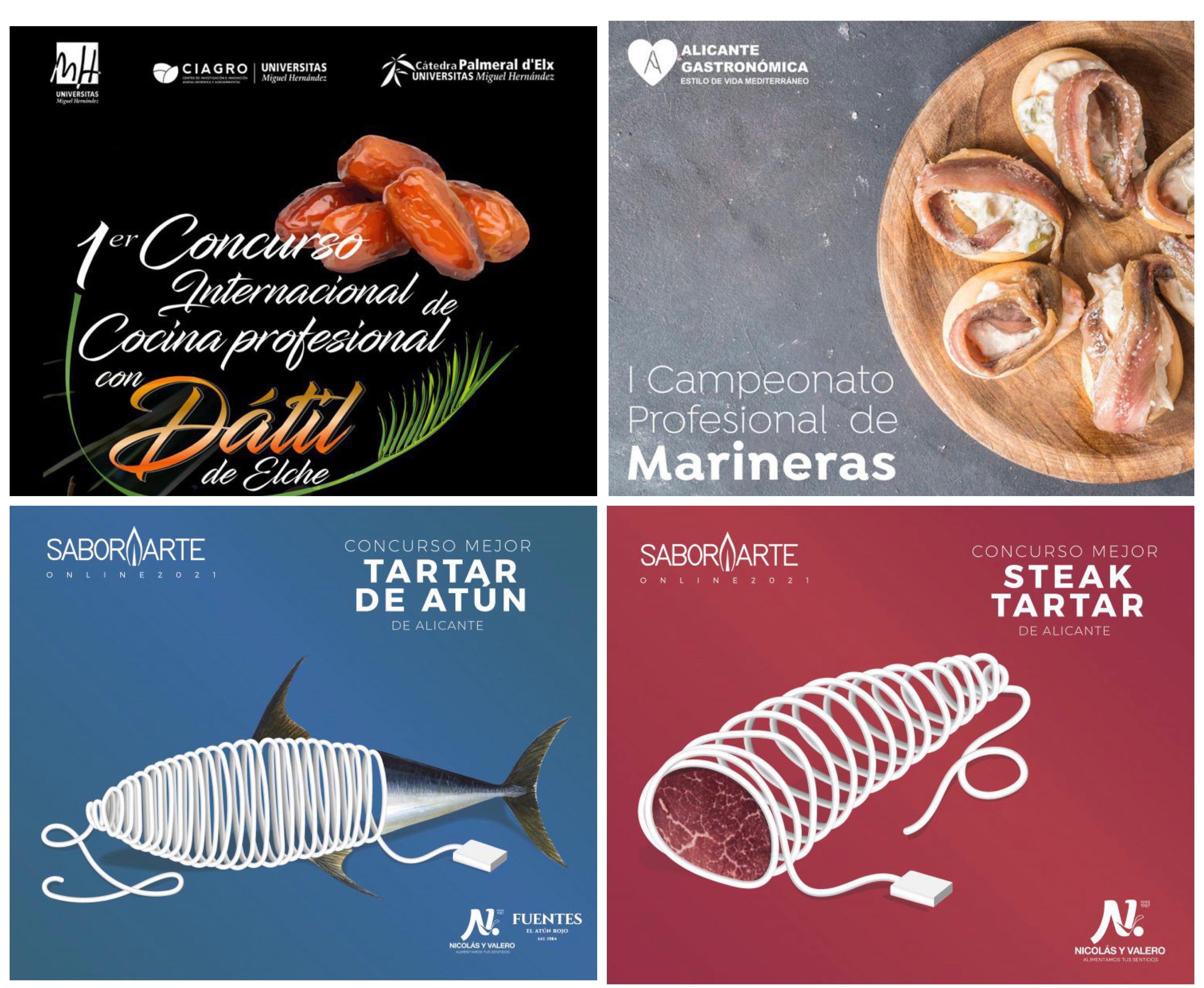 Competición por la mejor elaboración con Dátil de Elche, marineras, steak tartar y tartar de atún rojo del Mediterráneo Competición por la mejor elaboración con Dátil de Elche, marineras, steak tartar y tartar de atún rojo del Mediterráneo