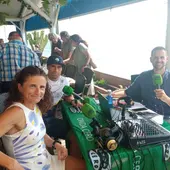 Sonia Vázquez y Dani Álvarez con Julio Rodríguez Sonia Vázquez y Dani Álvarez con Julio Rodríguez