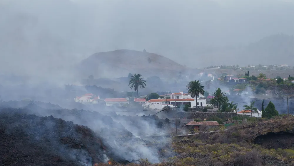 El bario de Todoque afectado por la erupción del volcán en La Palma