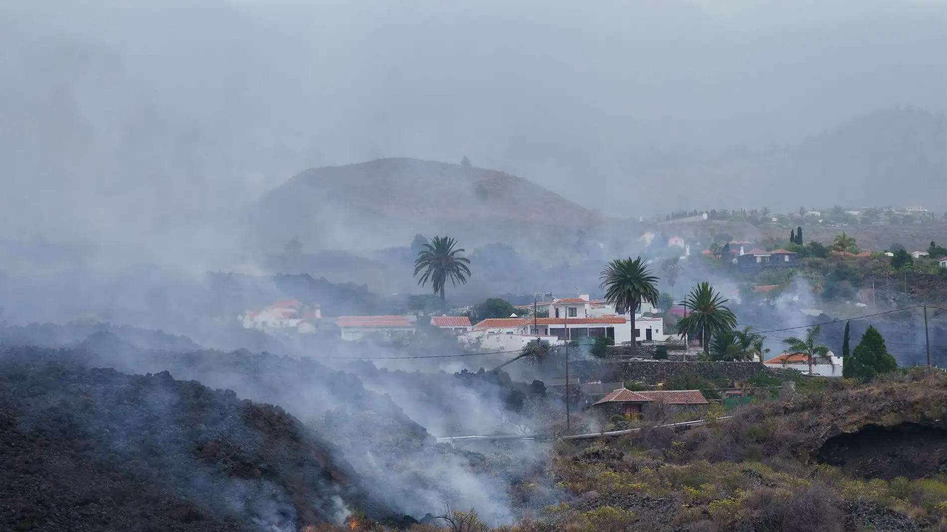 El bario de Todoque afectado por la erupción del volcán en La Palma