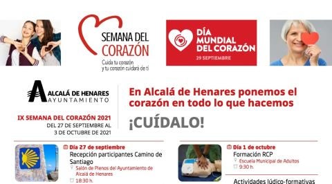 Cartel de la IX Semana del Coraz&oacute;n de Alcal&aacute; de Henares