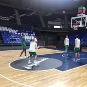 El Unicaja entrena en el Santiago Martín El Unicaja entrena en el Santiago Martín