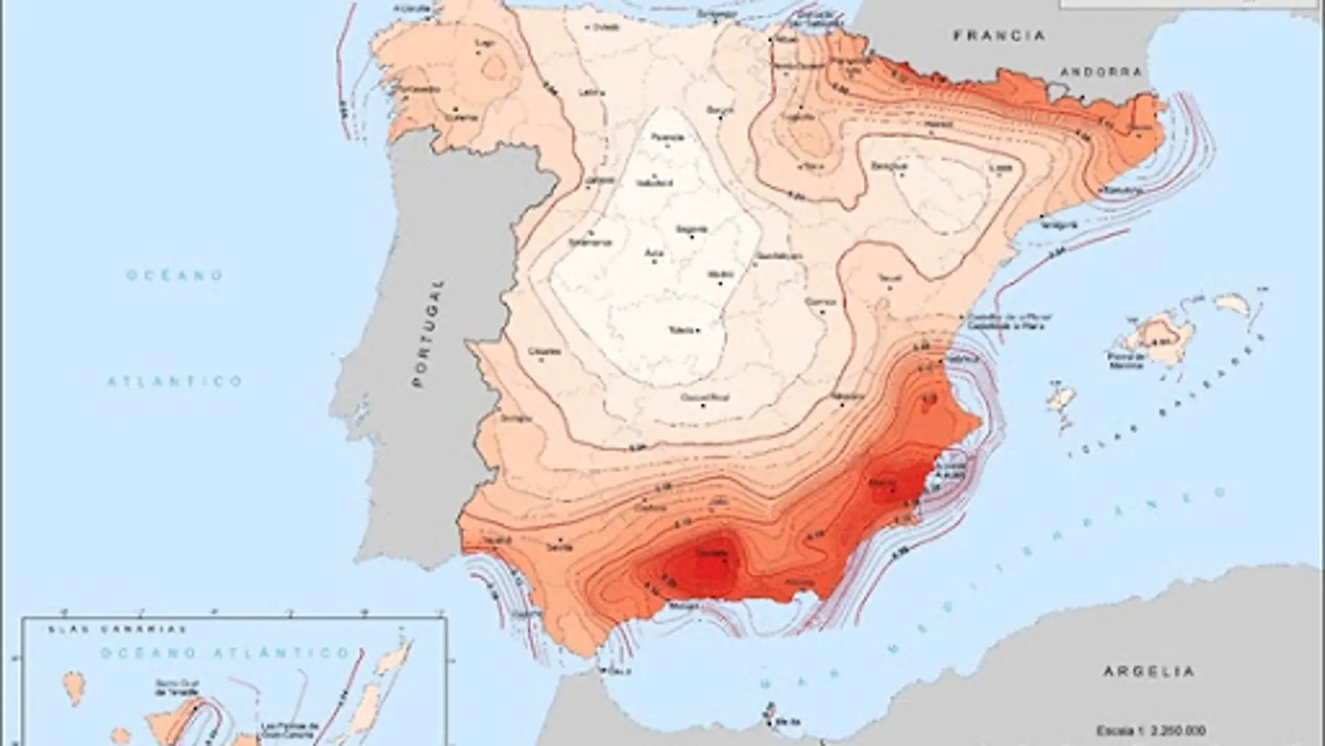 El Bajo Segura es "zona roja" de riesgo de peligrosidad sísmica 