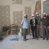 El alcalde visita las obras que se están realizando El alcalde visita las obras que se están realizando
