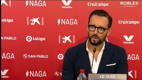Jos&eacute; Bordal&aacute;s tras el partido ante el Sevilla