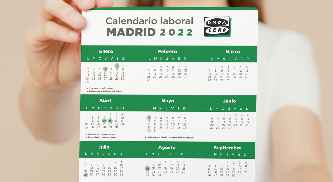 El calendario laboral de Madrid para 2022 ya es oficial: estos son los días festivos El calendario laboral de Madrid para 2022 ya es oficial: estos son los días festivos
