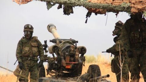 Militares de la Brigada Galicia VII realizando maniobras