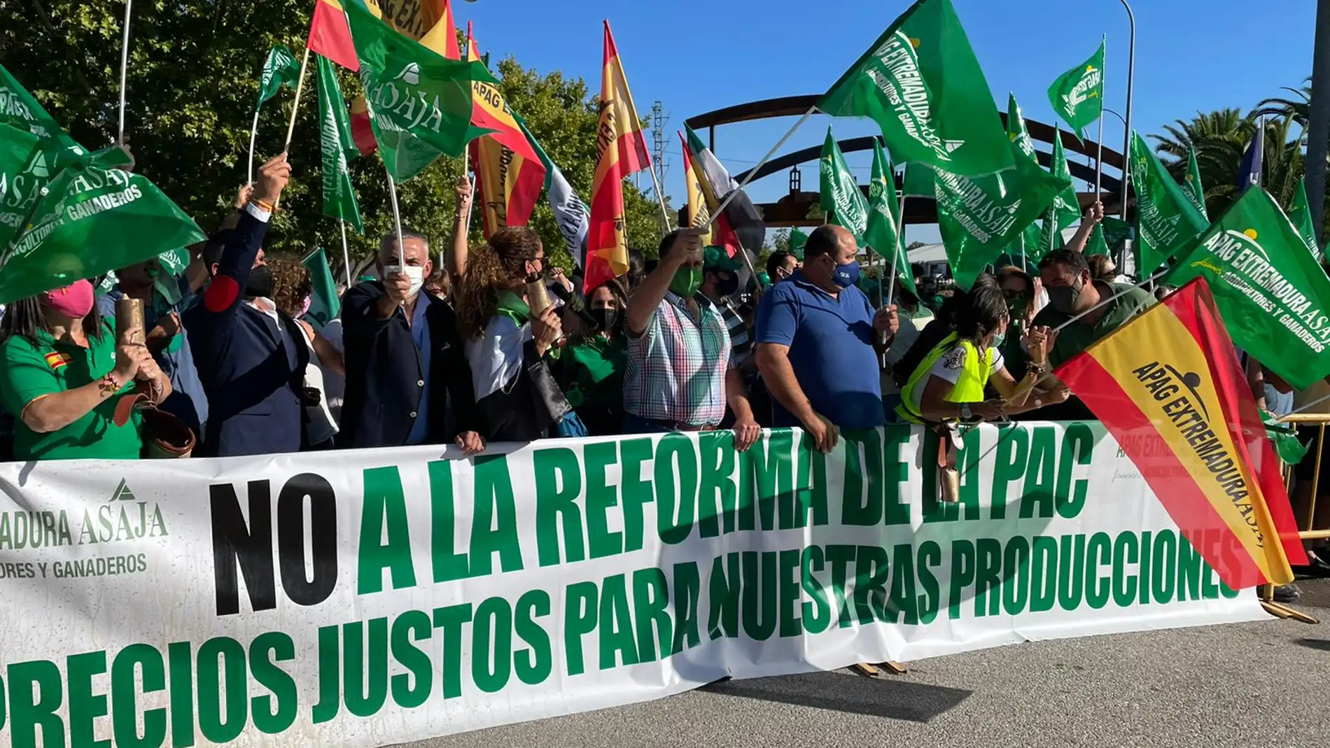 Apag Extremadura Asaja protesta en la Feria de Zafra