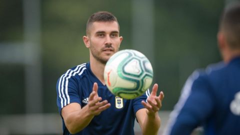 Lucas Ahijado, jugador del Real Oviedo