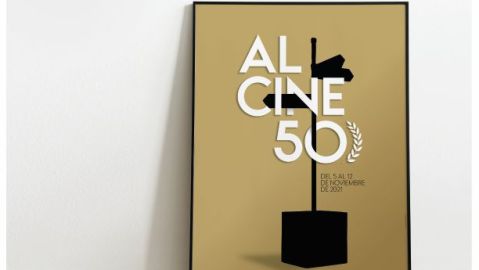 Cartel de la exposici&oacute;n de ALCINE "50 a&ntilde;os de carteles"