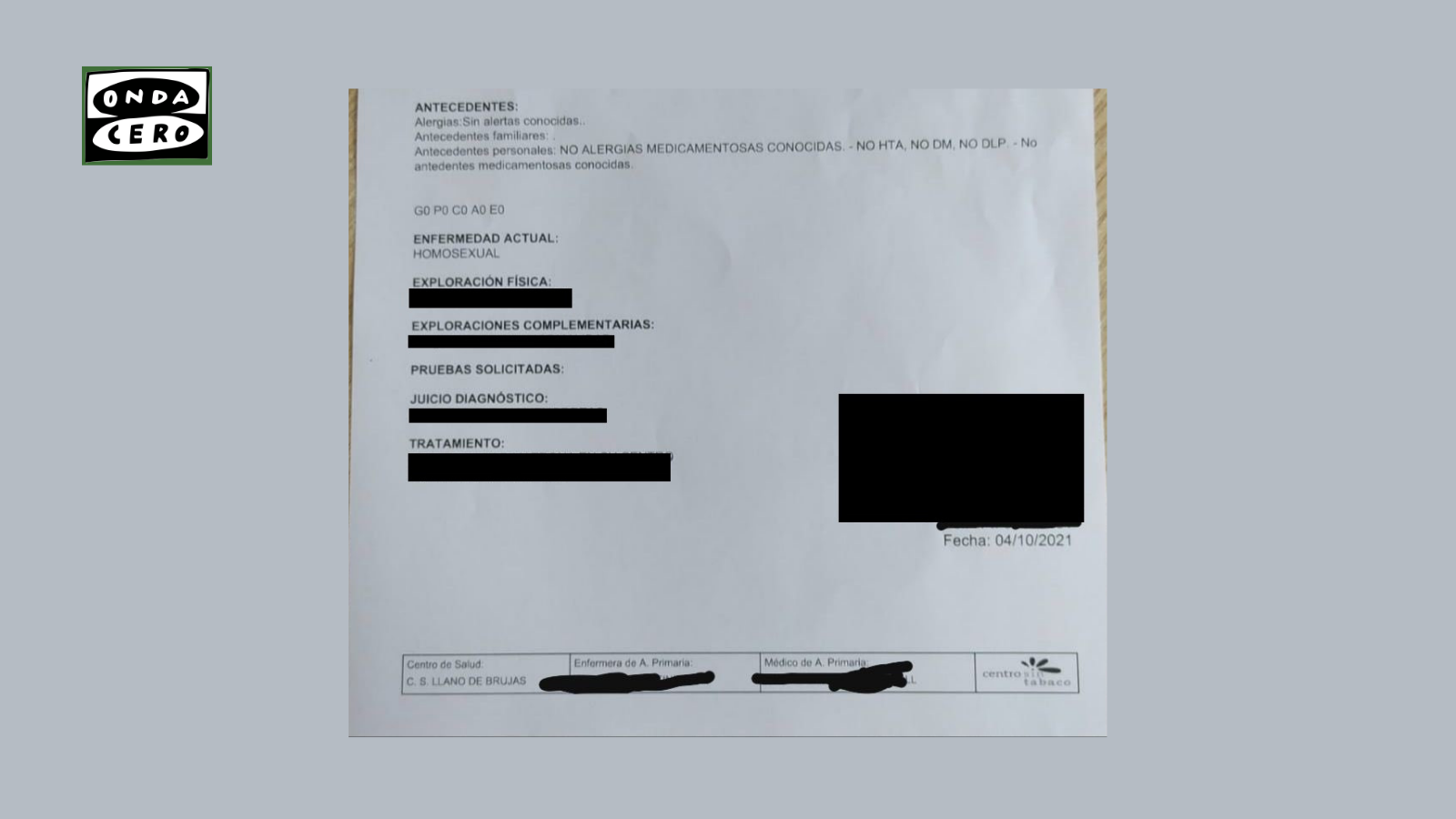 Un ginecólogo del Servicio Murciano de Salud diagnostica la homosexualidad como enfermedad Un ginecólogo del Servicio Murciano de Salud diagnostica la homosexualidad como enfermedad