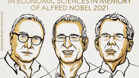 David Card, Joshua D. Angrist y Guido W. Imbens, ganadores del Premio Nobel de Economía 2021 David Card, Joshua D. Angrist y Guido W. Imbens, ganadores del Premio Nobel de Economía 2021