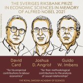 David Card, Joshua D. Angrist y Guido W. Imbens, ganadores del Premio Nobel de Economía 2021