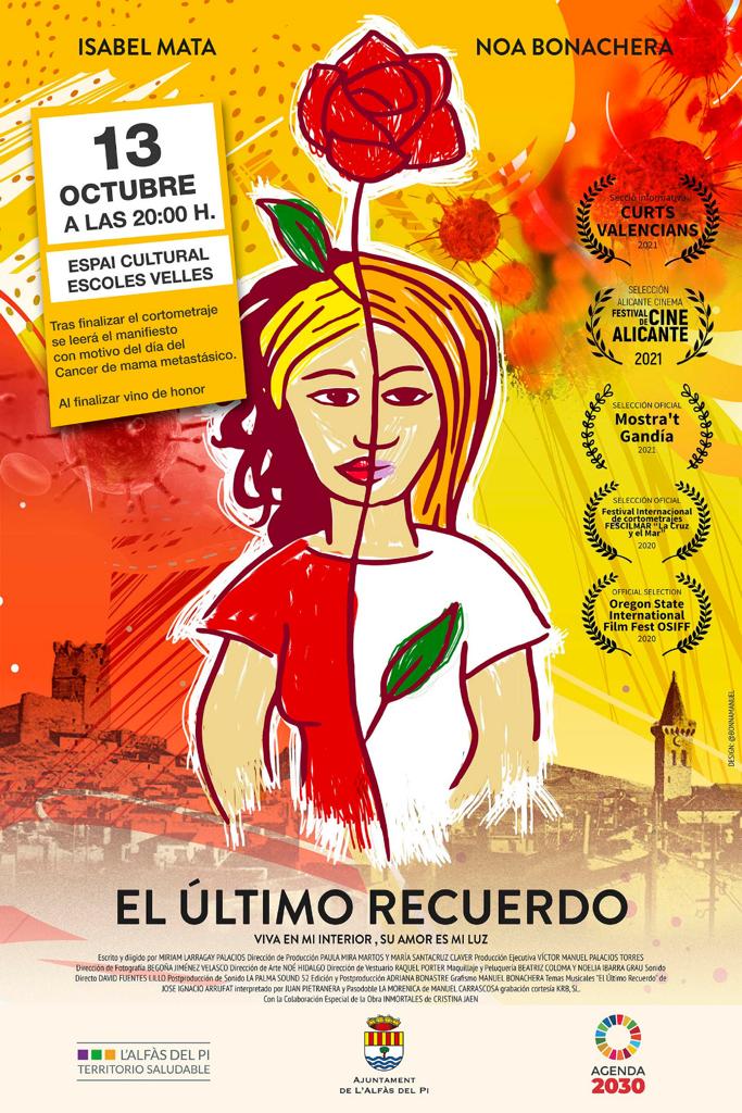 La película El Último Recuerdo conmemorará en L'Alfàs el Día del cáncer de mama metastásico La película El Último Recuerdo conmemorará en L'Alfàs el Día del cáncer de mama metastásico