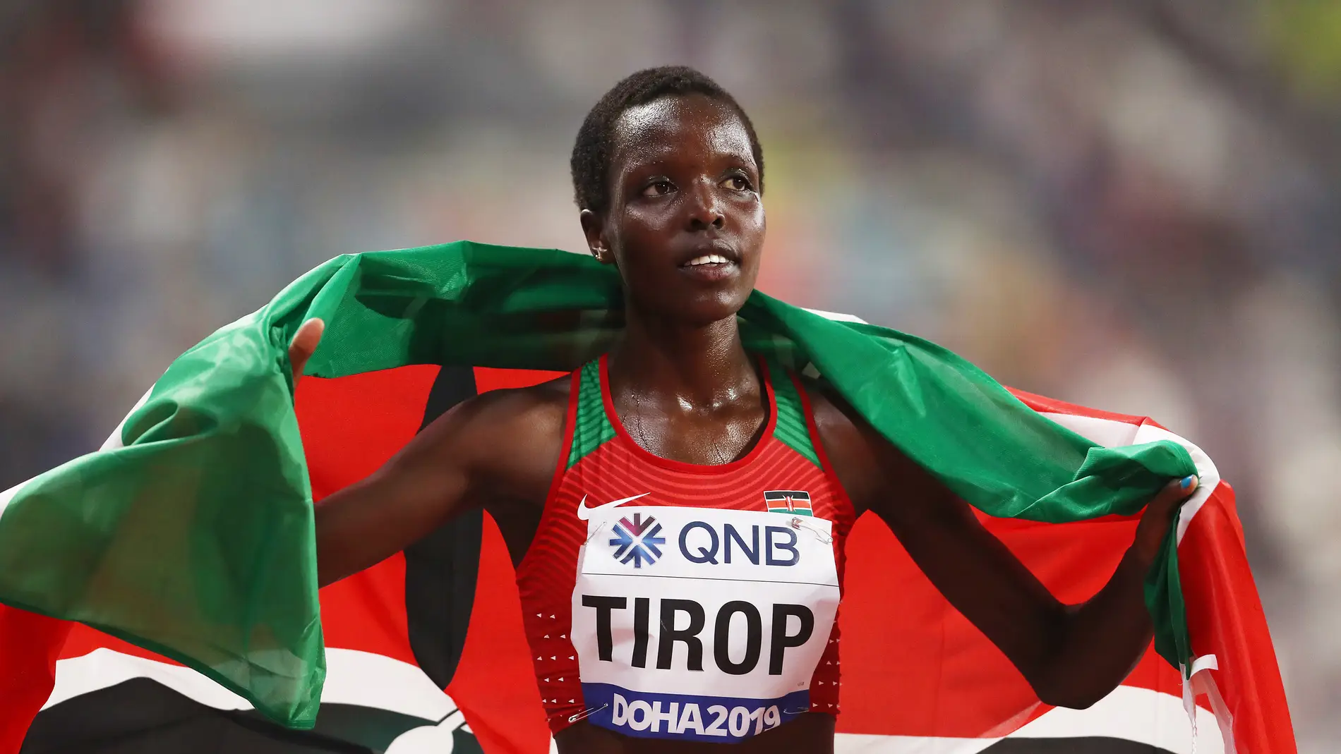 La atleta keniata Agnes Jebet Tirop
