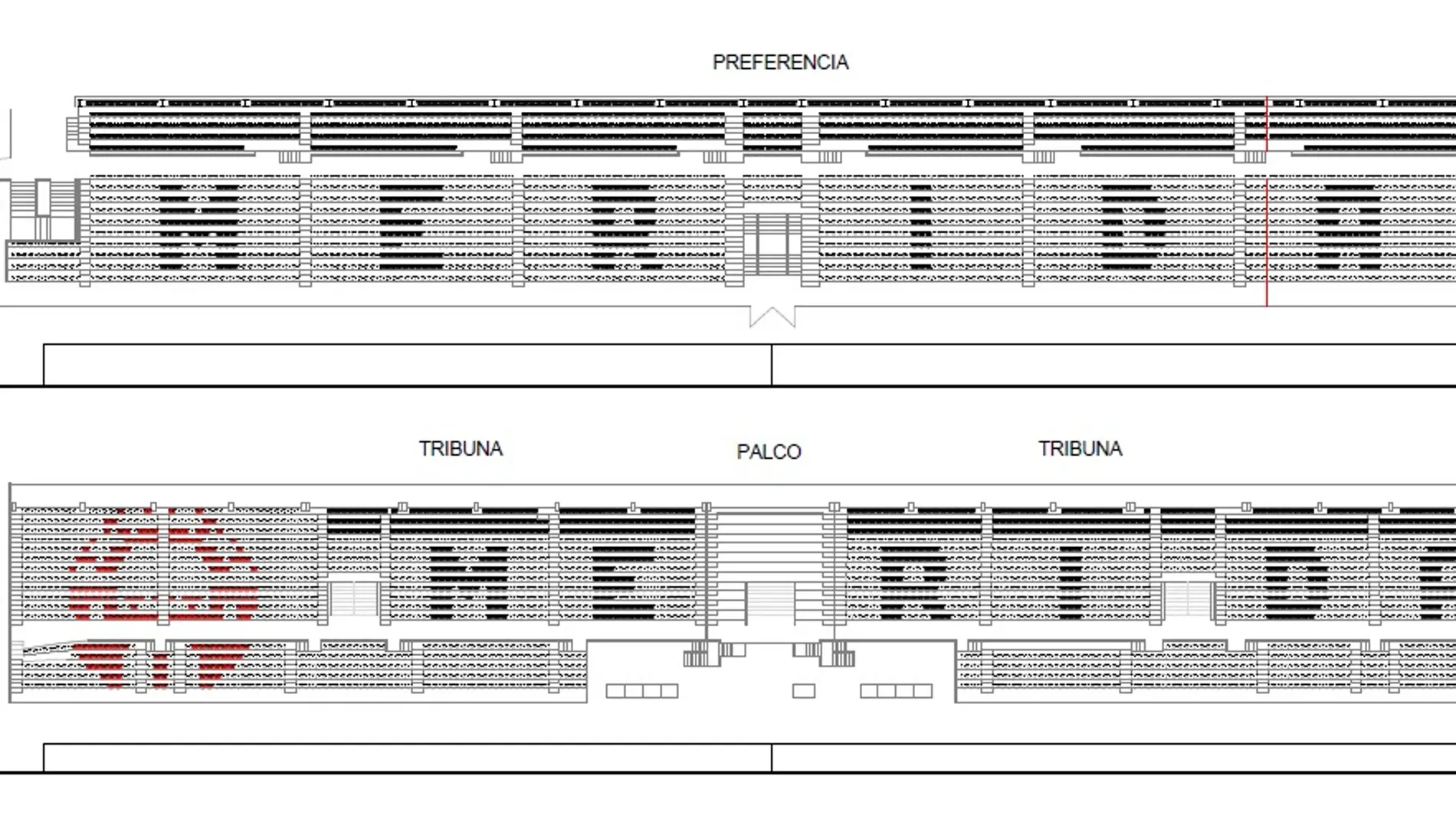 Diseño de los nuevos asientos del Estadio José Fouto