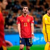 Ferrán Torres se lamenta durante la final de la Liga de las Naciones