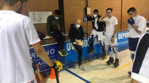 Javi Paredes, en un entrenamiento de esta semana