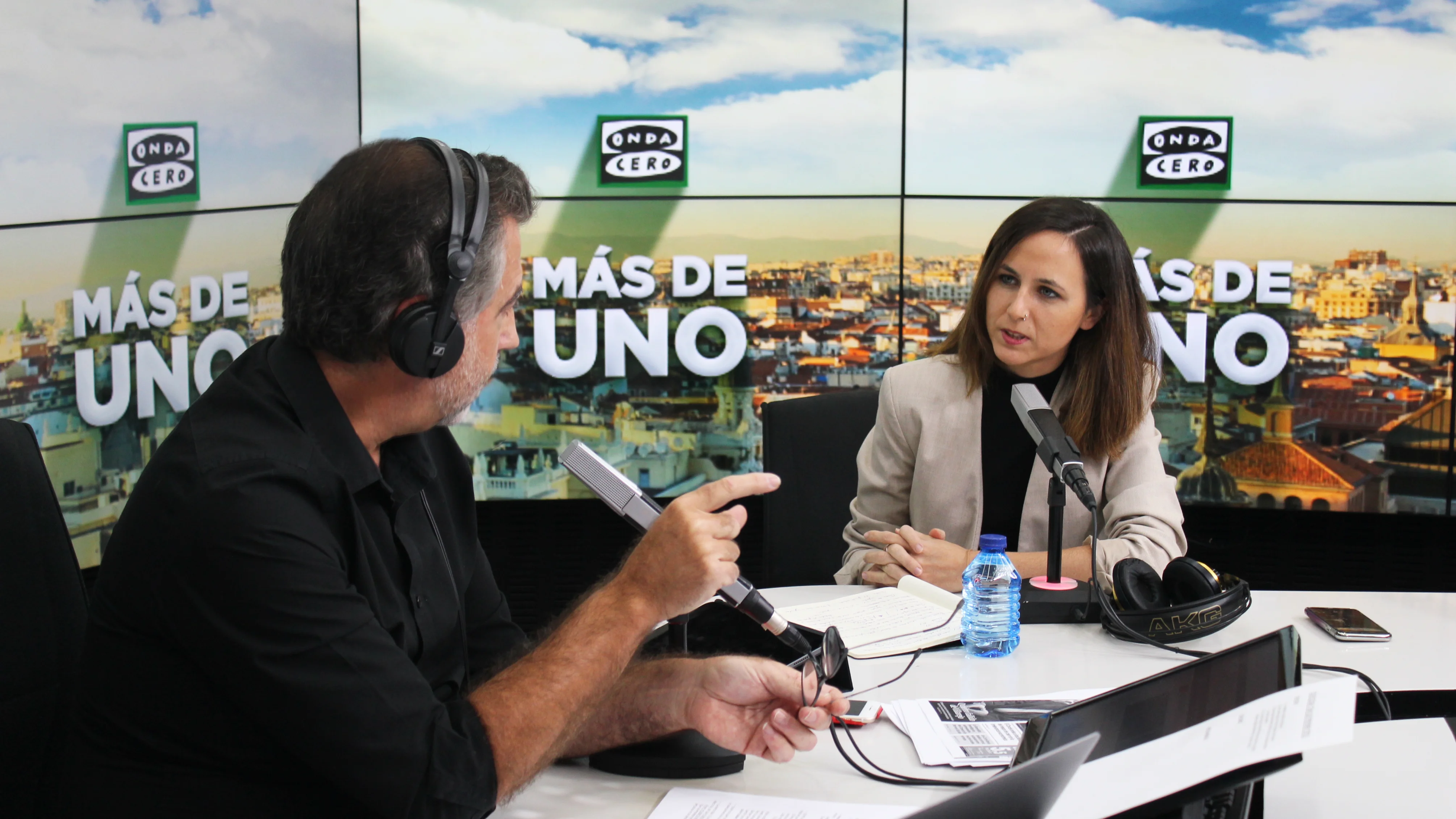 Ione Belarra con Carlos Alsina en 'Más de uno' Ione Belarra con Carlos Alsina en 'Más de uno'