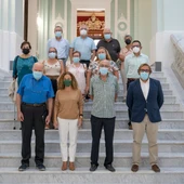 Instantes de la presentación de la rueda de prensa en el Ayuntamiento de San Fernando Instantes de la presentación de la rueda de prensa en el Ayuntamiento de San Fernando