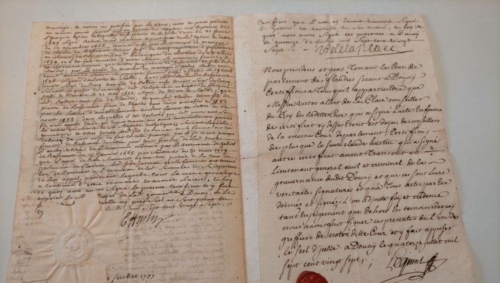 Uno de los documentos del legado 