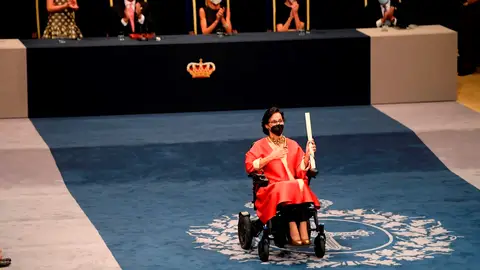 La nadadora paralímpica, Teresa Perales, en la ceremonia de entrega de los Premios Princesa de Asturias