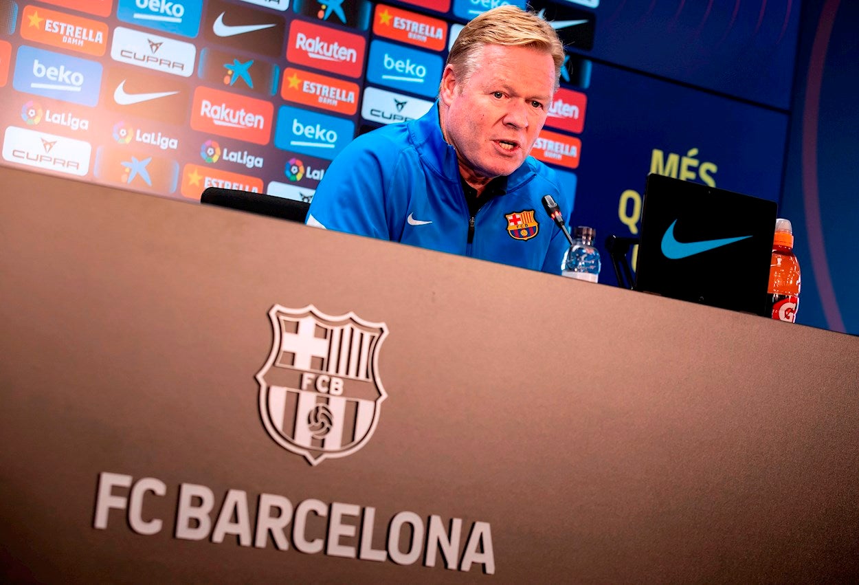 Koeman: "Jugamos en casa, no tengo miedo" Koeman: "Jugamos en casa, no tengo miedo"