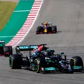 Lewis Hamilton y Max Verstappen durante el Gran Premio de Estados Unidos Lewis Hamilton y Max Verstappen durante el Gran Premio de Estados Unidos
