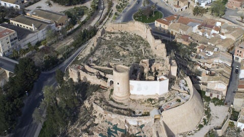 Vista aérea del Castillo de Elda.