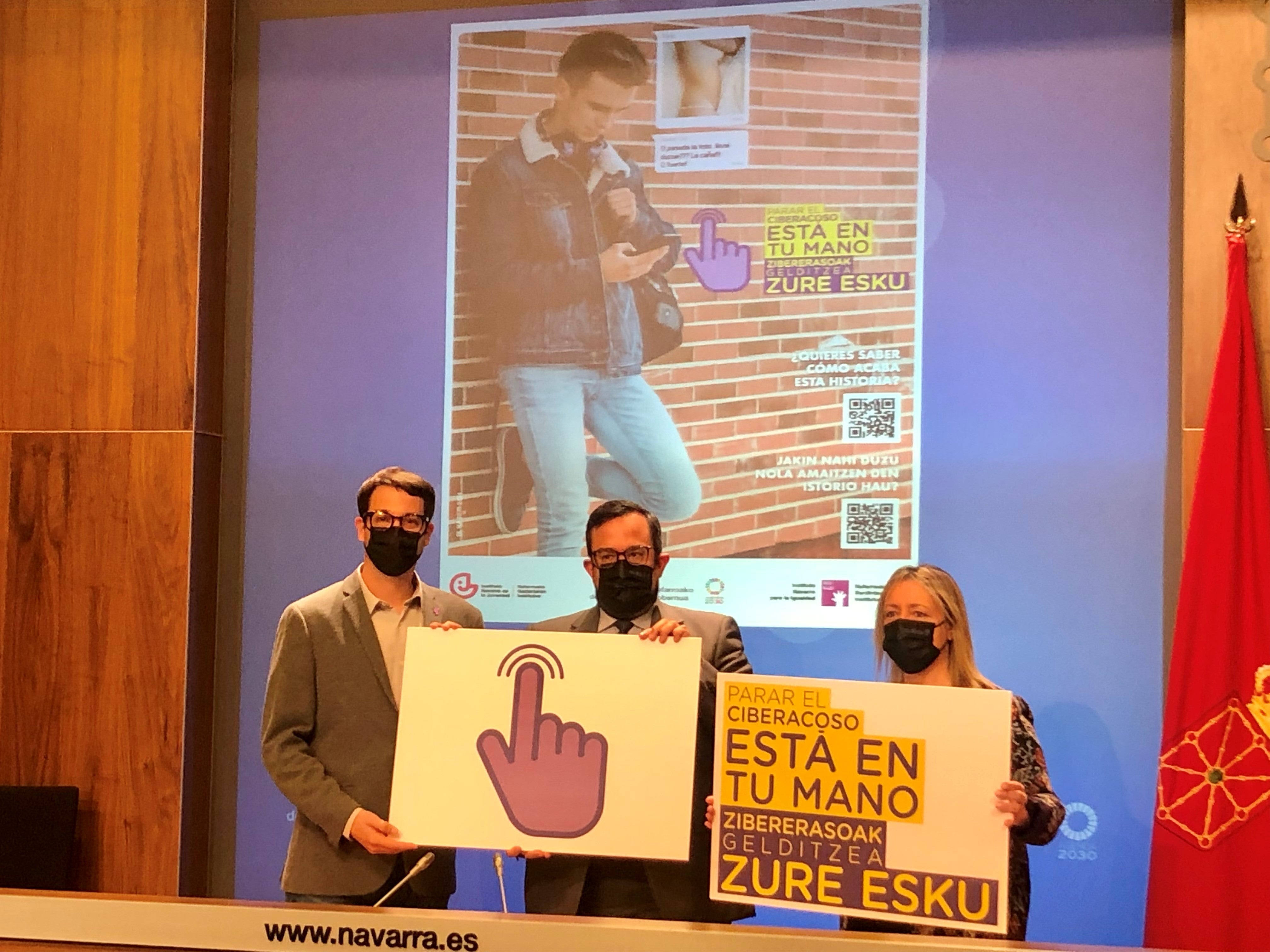 Navarra pone en marcha una nueva campaña de prevención: “Parar el ciberacoso está en tu mano” Navarra pone en marcha una nueva campaña de prevención: “Parar el ciberacoso está en tu mano”