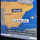 La CBS sitúa el volcán de La Palma en Murcia y desata los memes en redes