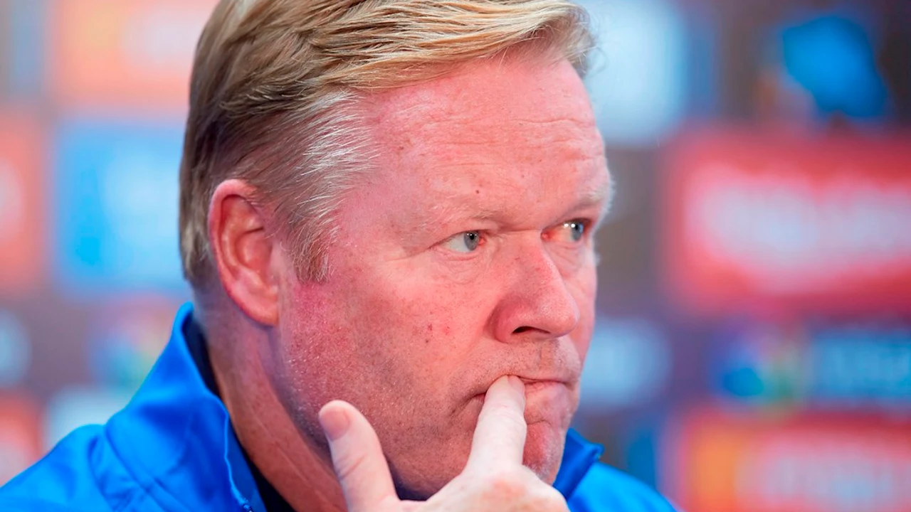 Ronald Koeman en la rueda de prensa previa al partido ante el Rayo Vallecano