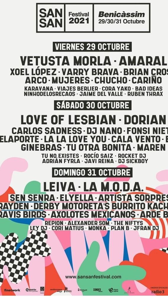 Cartel de grupos del San San Festival 2021