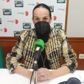 Eva Masías en los estudios de Onda Cero Ciudad Real
