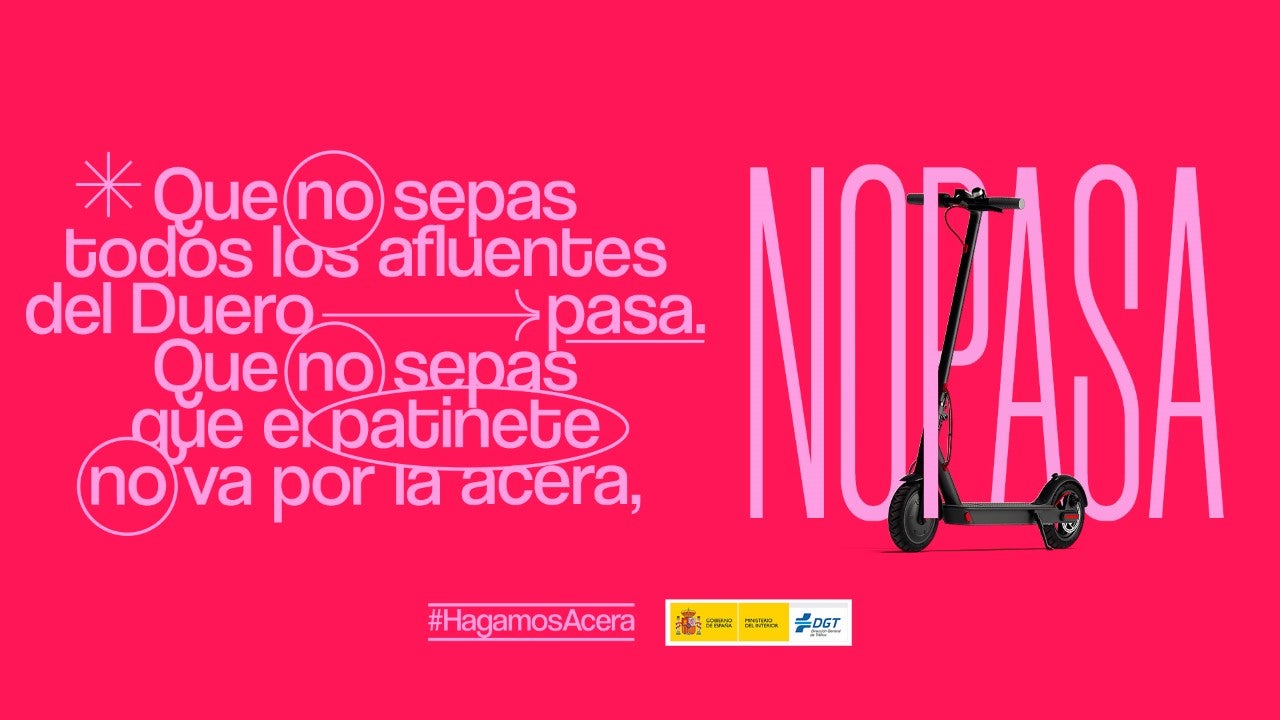 Campaña para que los patinetes no pasen por las aceras Campaña para que los patinetes no pasen por las aceras