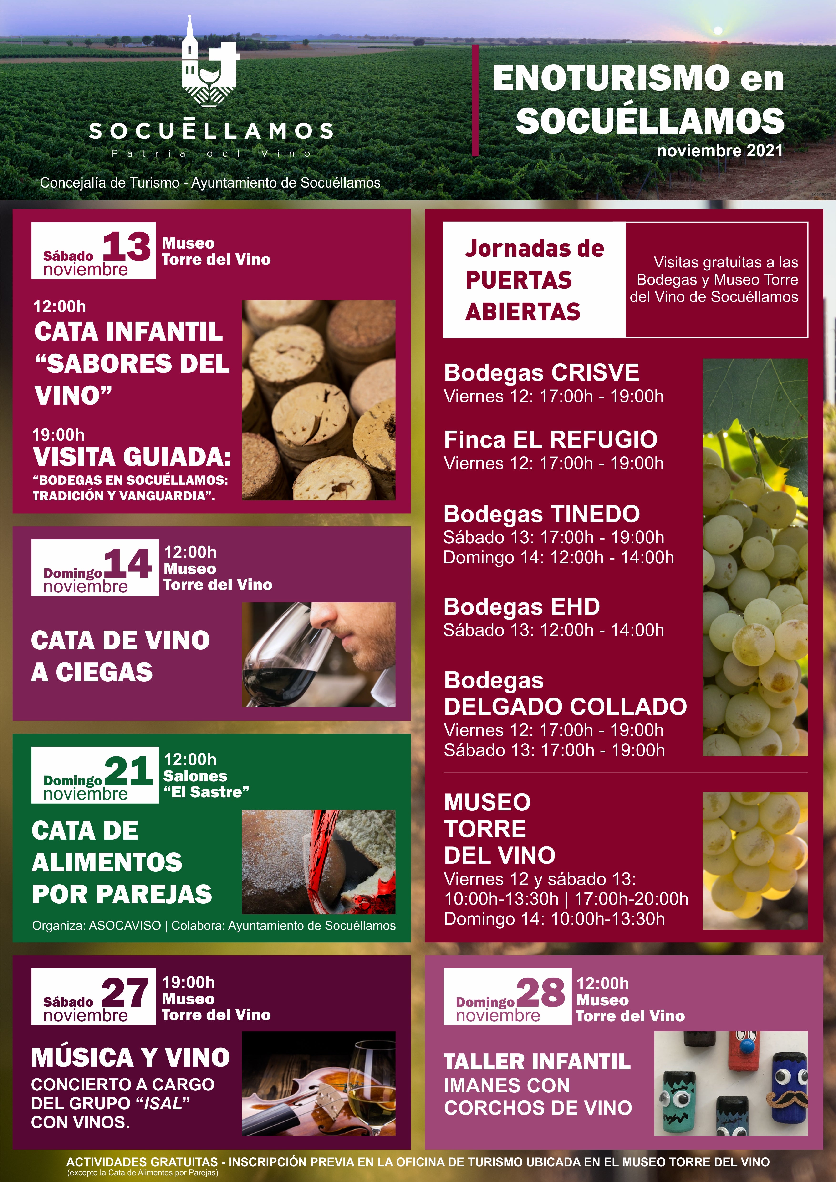 El Ayuntamiento de Socuéllamos celebra el Día Mundial del Enoturismo con una programación especial El Ayuntamiento de Socuéllamos celebra el Día Mundial del Enoturismo con una programación especial