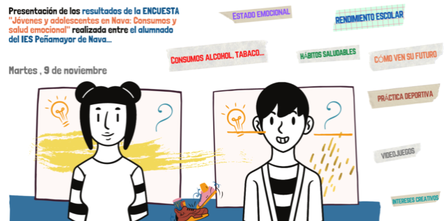 Presentación de los resultados de la encuesta «Jóvenes y adolescentes en Nava. Consumos y salud emocional» Presentación de los resultados de la encuesta «Jóvenes y adolescentes en Nava. Consumos y salud emocional»