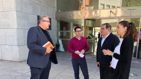 Fernando Llopis y los concejales de Cs en Sant Vicent del Raspeig